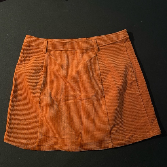 Corduroy Button Front Skirt - Picture 3 of 3